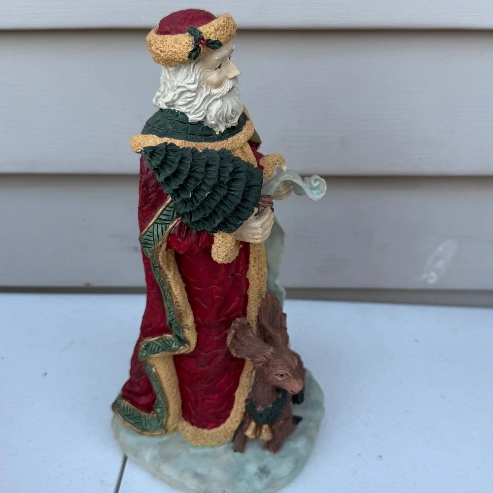 Santa Christmas‎ Collectable Windsor Collections Statue With List Tree & Deer